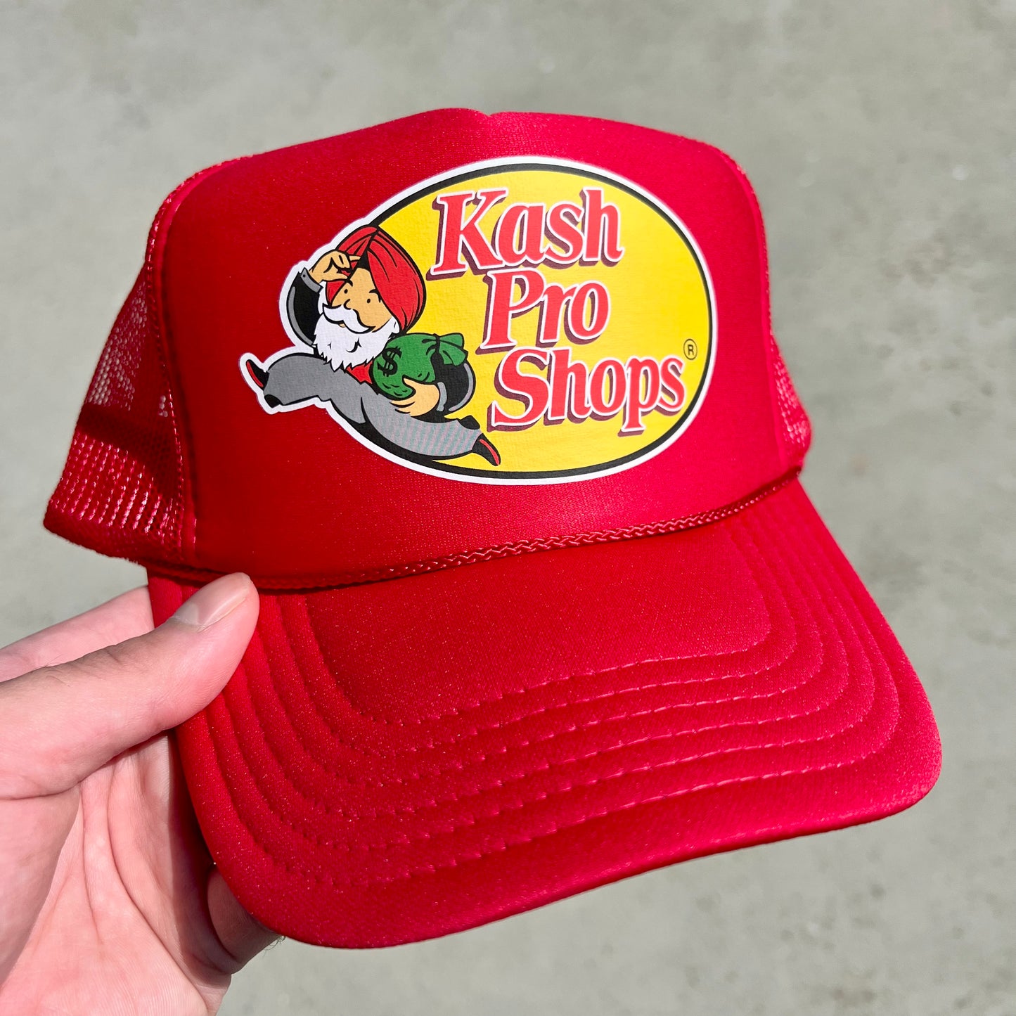 KASH PRO SHOPS TRUCKER HAT-RED