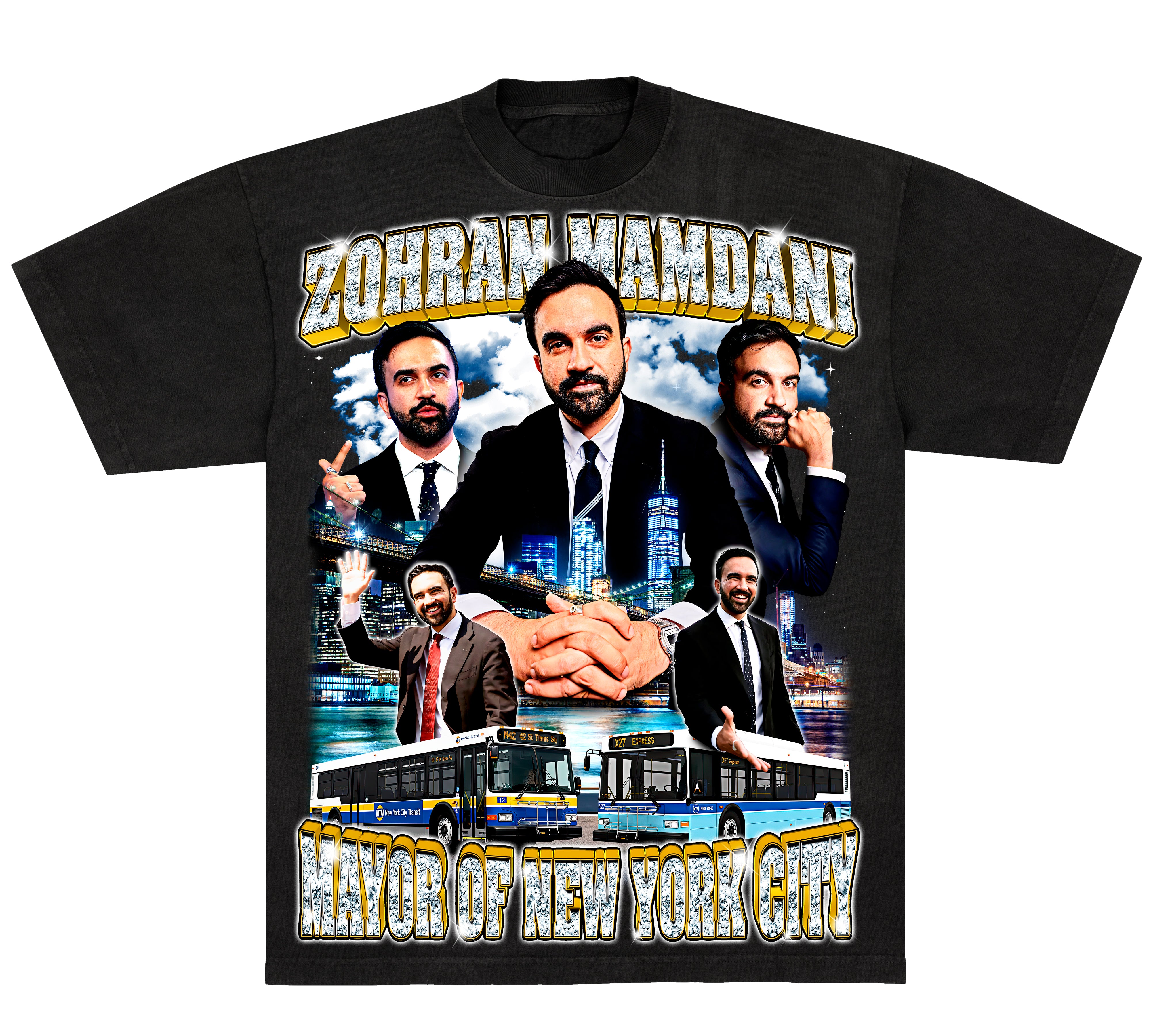 Man  WouldTシャツ （肖像Ver.） ZOHRAN MAMDANI T-Shirt | KASH COLLECTIVE | DESI APPAREL | NEW YORK