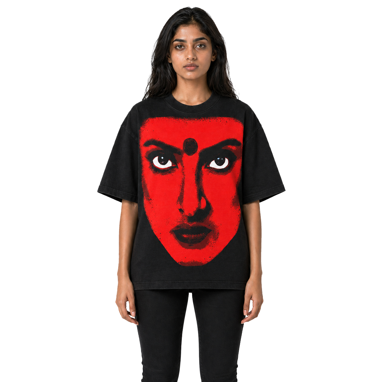 REKHA BIG FACE RED T-Shirt