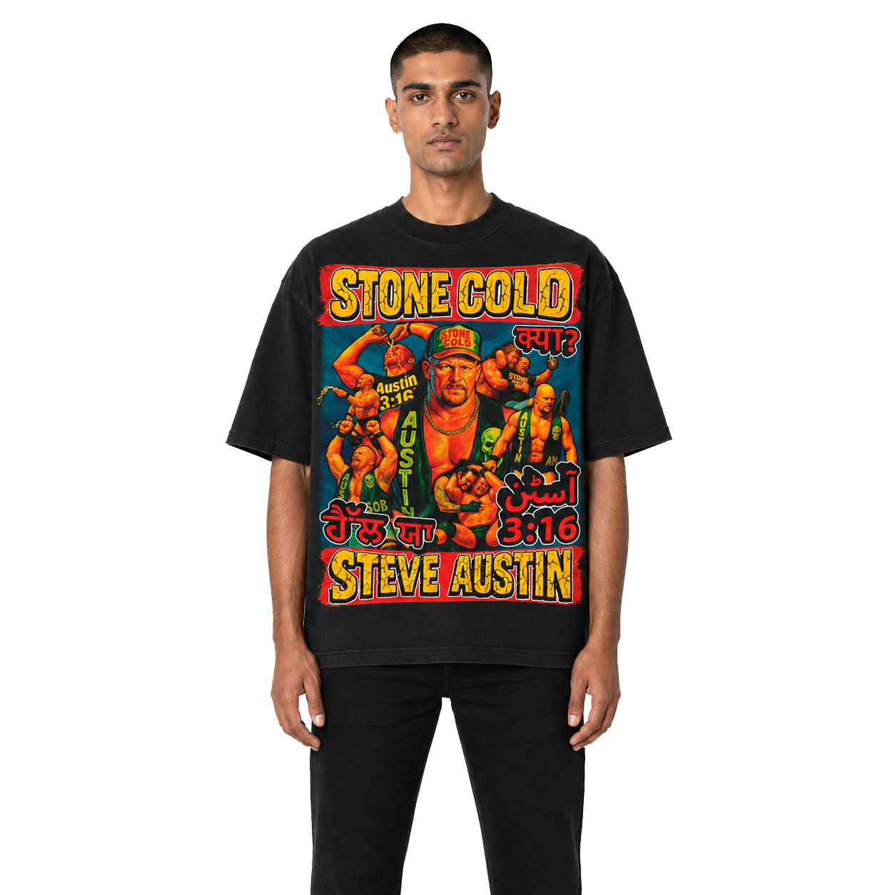 STONE  ブラック Tシャツ Mサイズ STONE ISLAND (ストーンアイランド) バックロゴ クルーネック 半袖 T