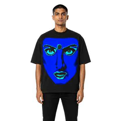 REKHA BIG FACE ICEY BLUE T-Shirt