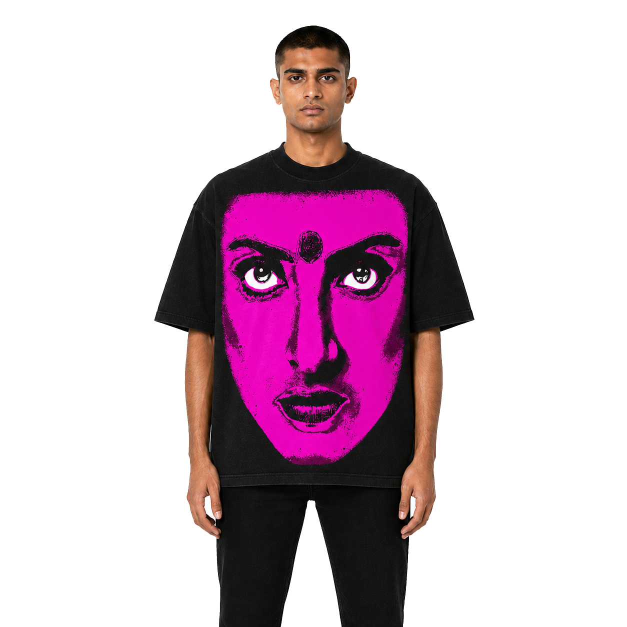 REKHA BIG FACE HYPER PINK T-Shirt