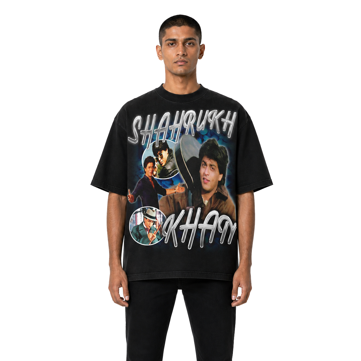 SHAHRUKH KHAN VINTAGE T-Shirt JUMBO PRINT