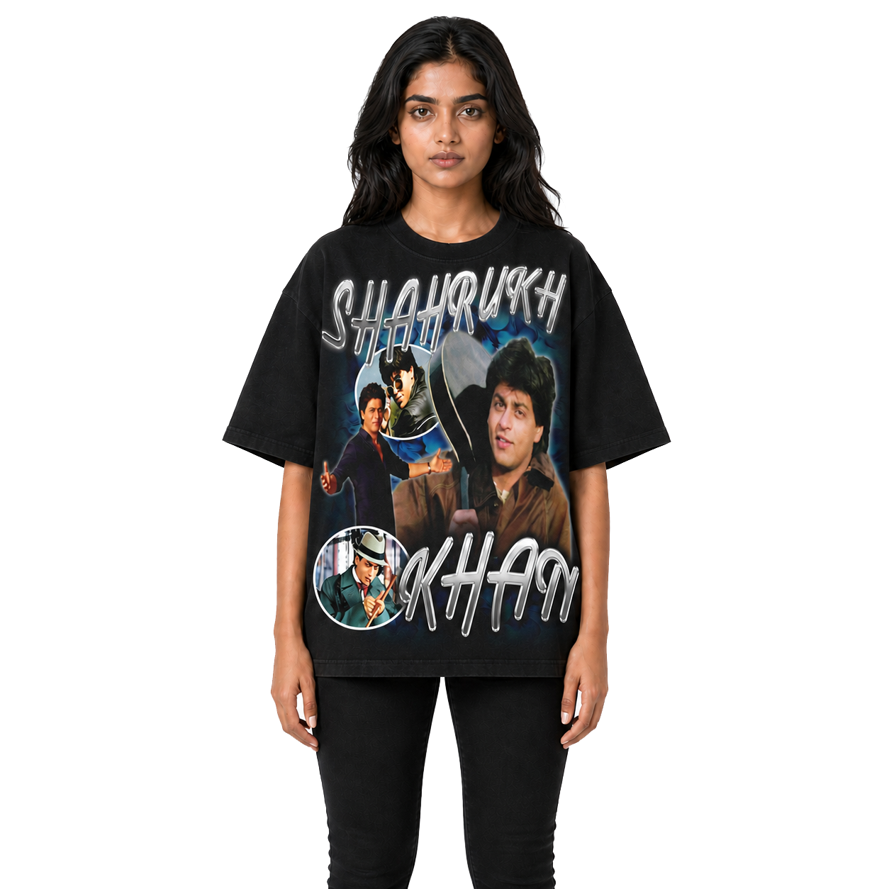 SHAHRUKH KHAN VINTAGE T-Shirt JUMBO PRINT