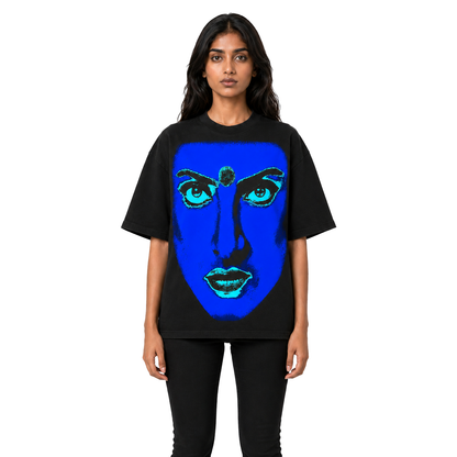 REKHA BIG FACE ICEY BLUE T-Shirt