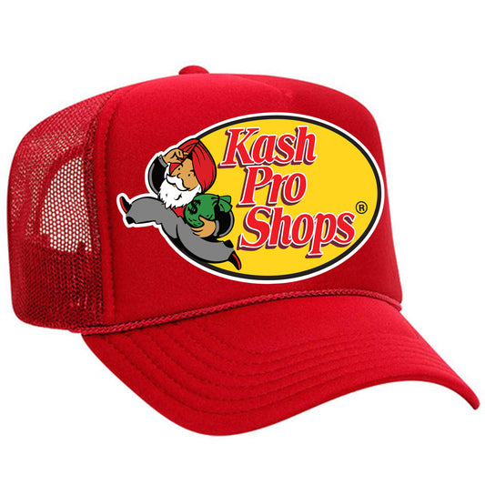 KASH PRO SHOPS TRUCKER HAT-RED