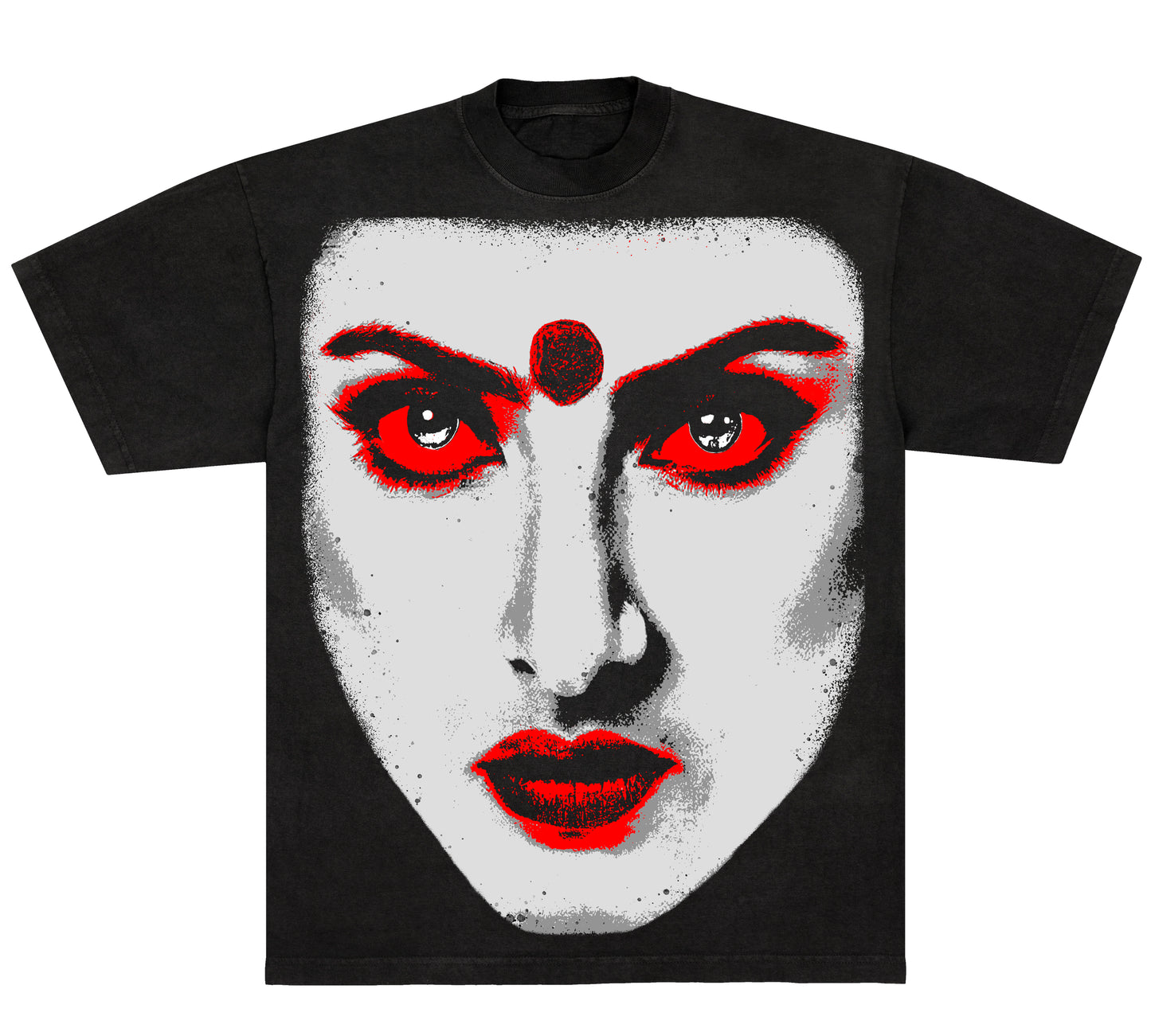 REKHA BIG FACE WHITE/RED T-Shirt