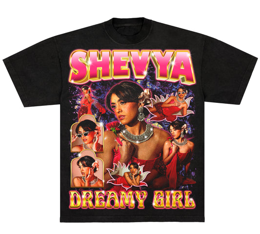 SHEVYA DREAMY GIRL VINTAGE T-Shirt BLUE