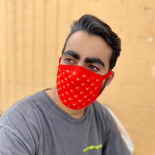 Load image into Gallery viewer, KC CLASSIC FABRIC MASK - RED/WHITE