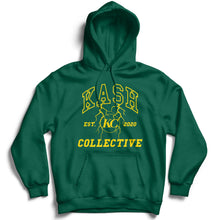 Load image into Gallery viewer, KC PUFF PRINT THUNDER HOODIE- GREEN/GOLD
