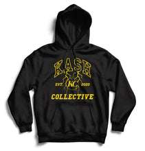 Load image into Gallery viewer, KC PUFF PRINT THUNDER HOODIE- BLACK/GOLD