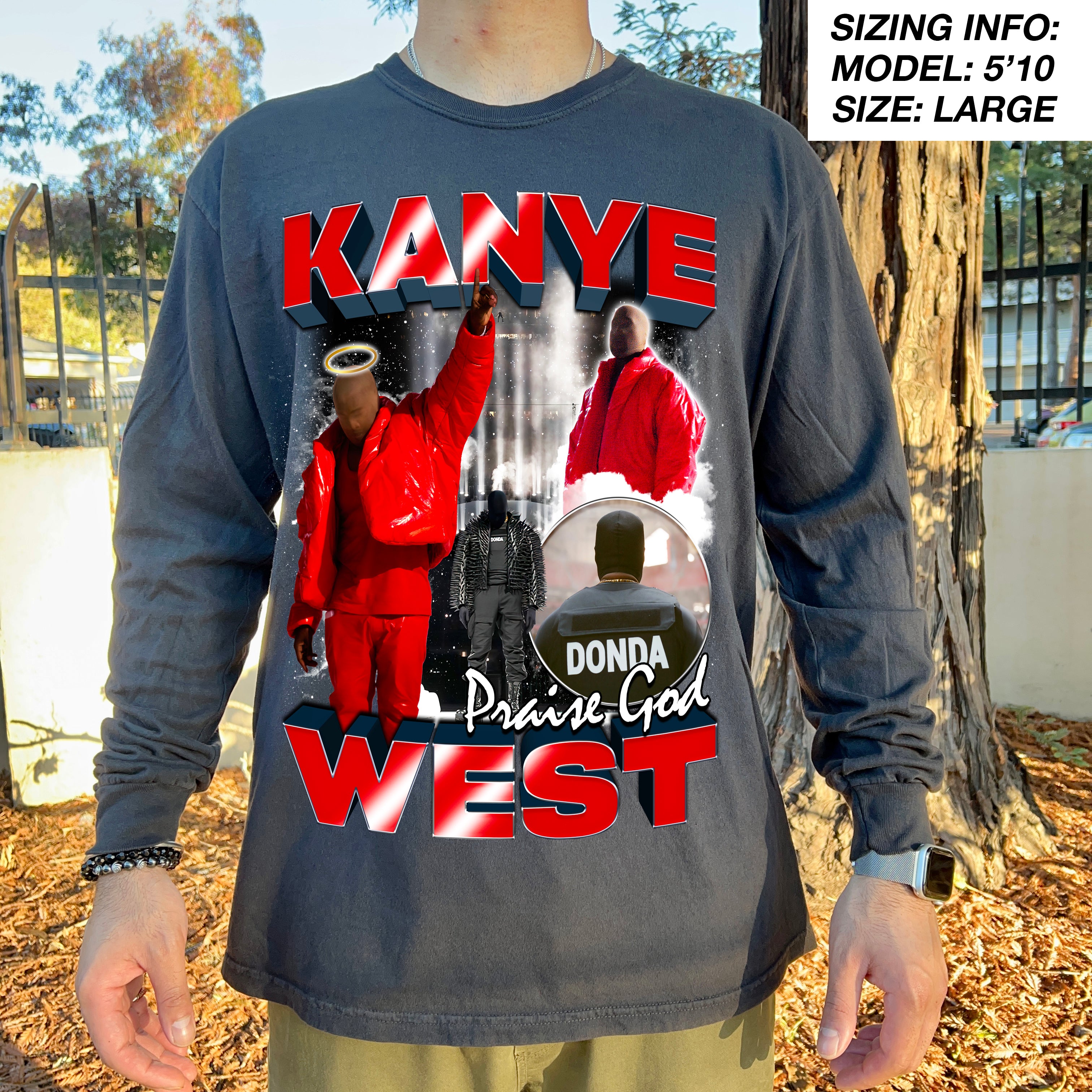 Exclusive San 2024 Francisco Kanye West long Sleeve Shirt (2xl)